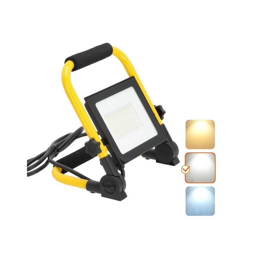 LED bärbar strålkastare TIGRA LED/50W/4000K IP54 svart/gul