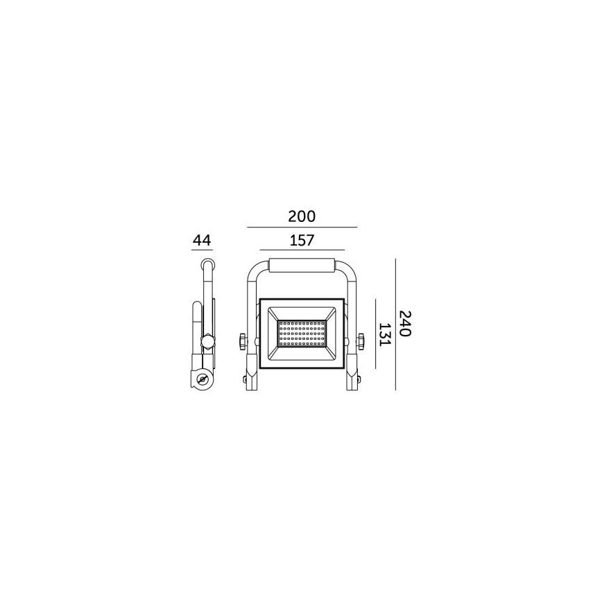 LED bärbar strålkastare TIGRA LED/50W/4000K IP54 svart/gul