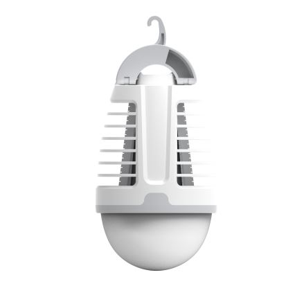 LED bärbar uppladdningsbar lampa med en insektsfälla LED/5W/1800 mAh IPX4 vit/grå