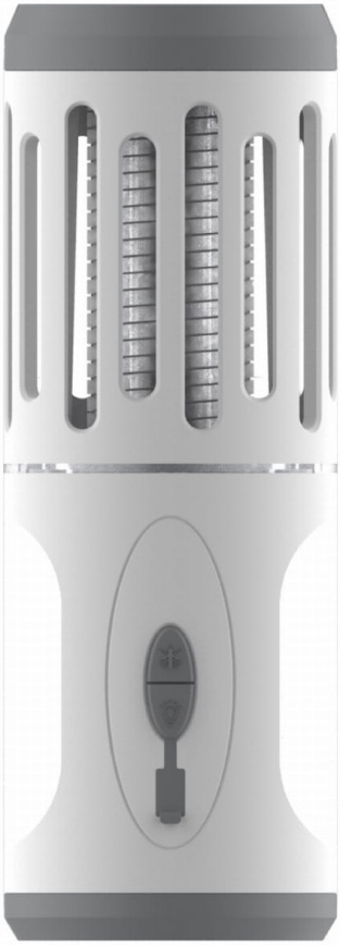 LED bärbar uppladdningsbar lampa med en insektsfälla LED/6W/1800 mAh IPX4 vit/grå