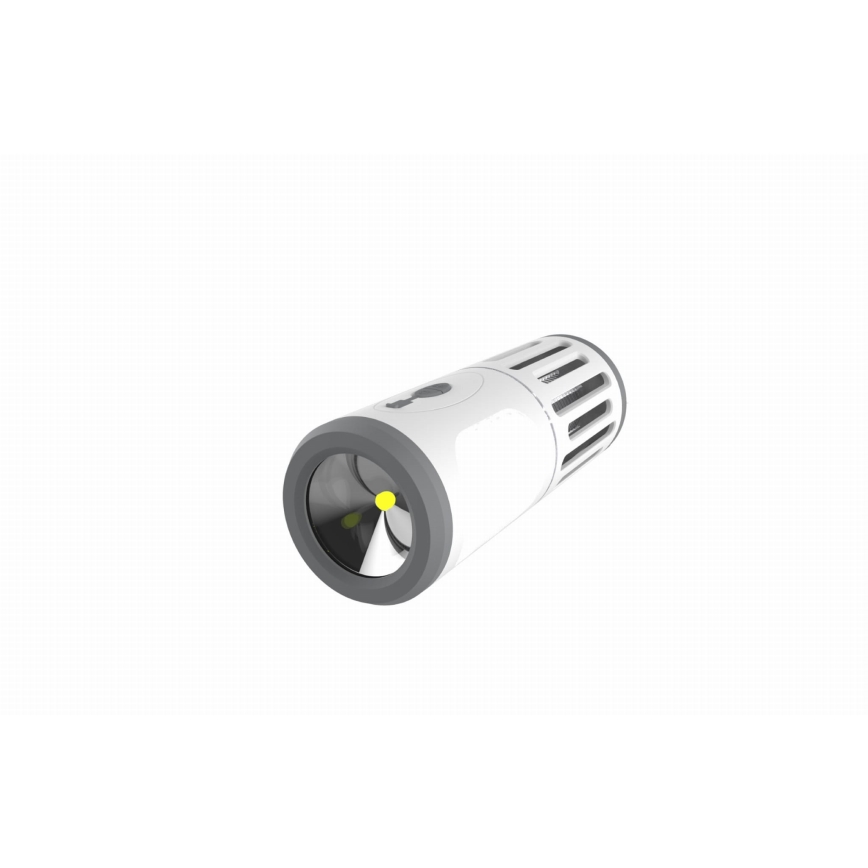 LED bärbar uppladdningsbar lampa med en insektsfälla LED/6W/1800 mAh IPX4 vit/grå