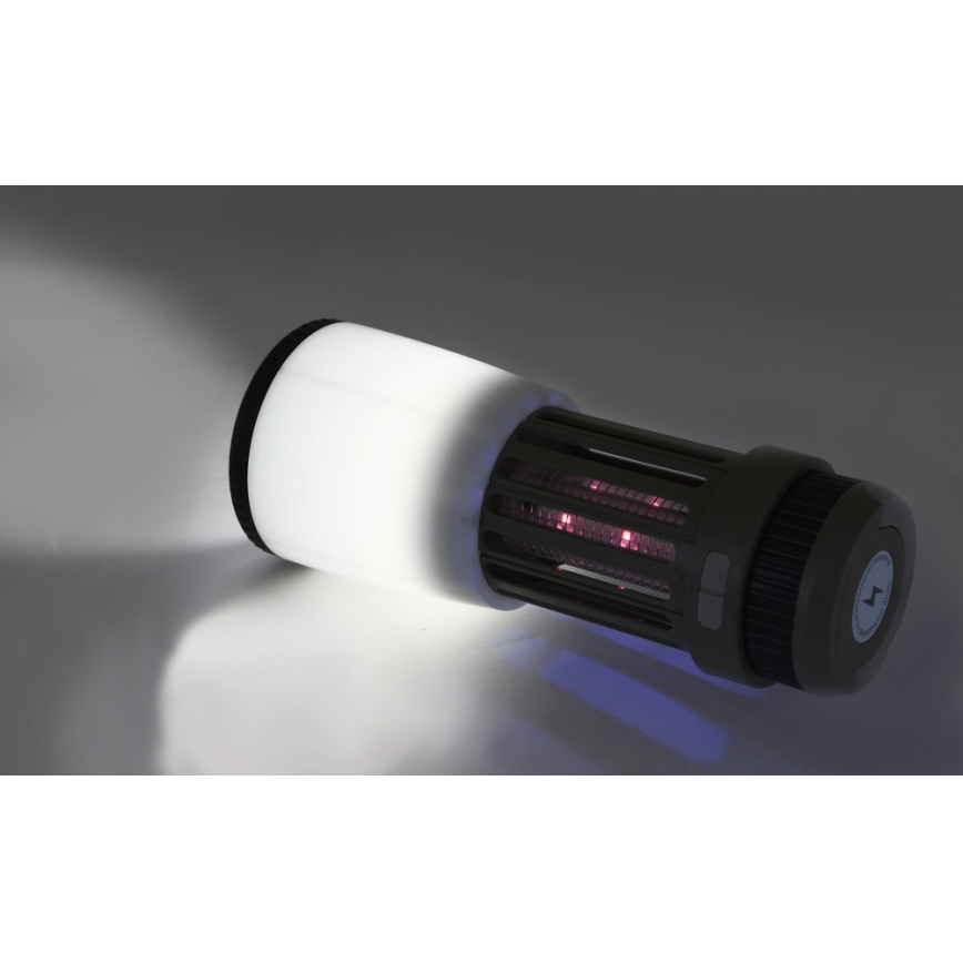 LED Bärbar uppladdningsbar lampa med insektsfälla LED/2W/1800mAh/3xAAA IPX4 grön