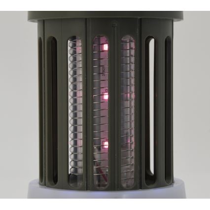 LED Bärbar uppladdningsbar lampa med insektsfälla LED/2W/1800mAh/3xAAA IPX4 grön