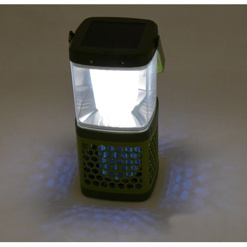LED Bärbar uppladdningsbar lampa med insektsfälla LED/3W /1800mAh grön