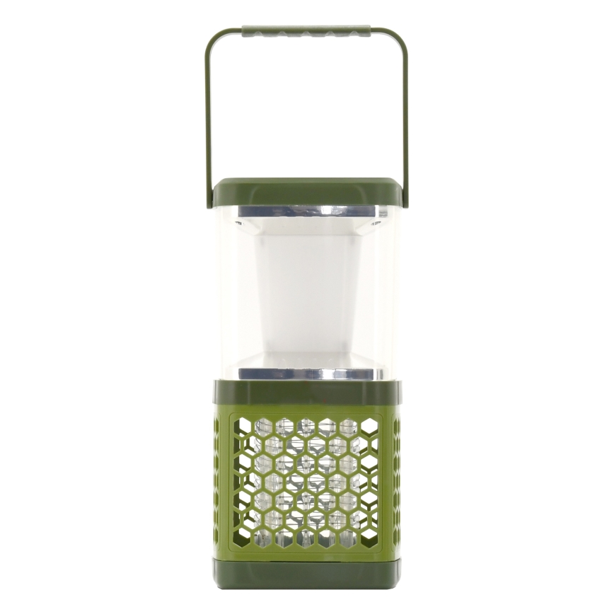 LED Bärbar uppladdningsbar lampa med insektsfälla LED/3W /1800mAh grön