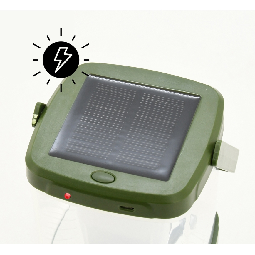 LED Bärbar uppladdningsbar lampa med insektsfälla LED/3W /1800mAh grön