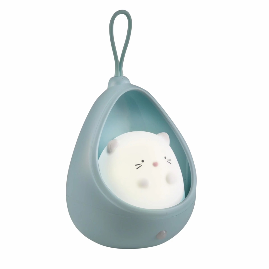 LED Barn orientering belysning med sensor KITTY LED/0,5W/5V USB 1200 mAh blå