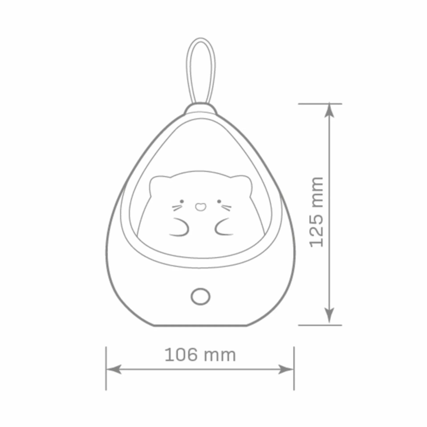 LED Barn orientering belysning med sensor KITTY LED/0,5W/5V USB 1200 mAh blå