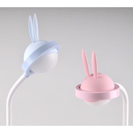 LED Barn touch lampa RABBIT LED/0,4W/5V 3000/6500K blå + USB