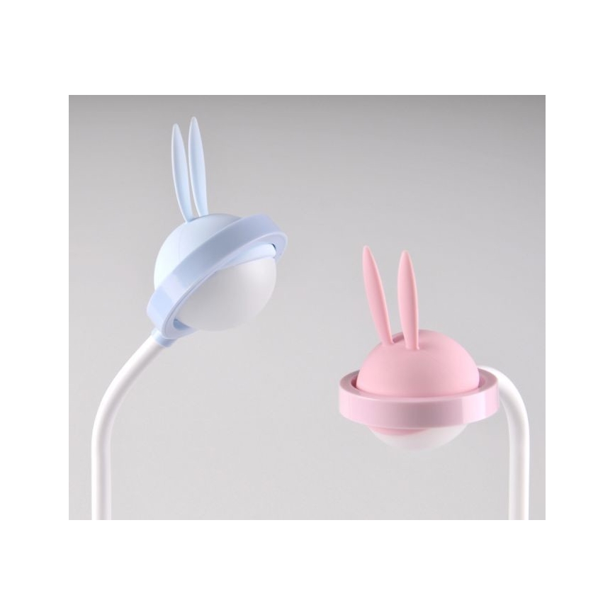 LED Barn touch lampa RABBIT LED/0,4W/5V 3000/6500K blå + USB