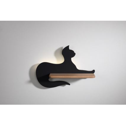 LED Barn Vägglampa med BLACK CAT LED/5W/230V