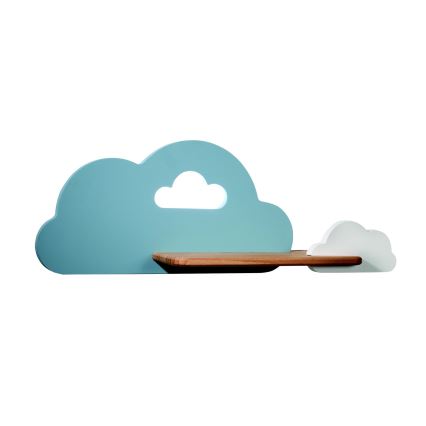 LED Barn Vägglampa med Hylla CLOUD LED/5W/230V blå/Vit