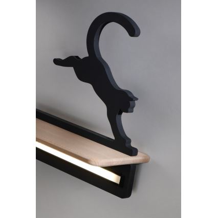 LED Barn Vägglampa med Hylla JUMPING Katt LED/5W/230V