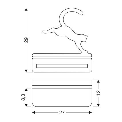 LED Barn Vägglampa med Hylla JUMPING Katt LED/5W/230V