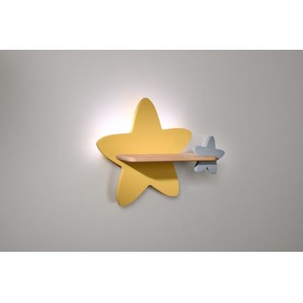 LED Barn Vägglampa med Hylla stjärna LED/5W/230V
