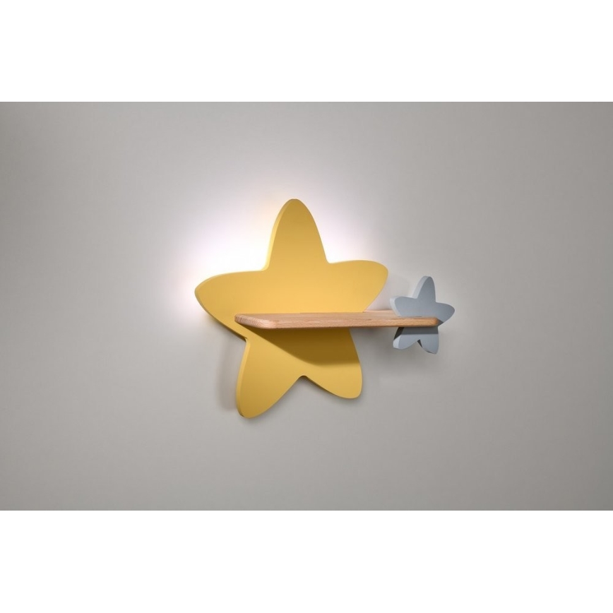 LED Barn Vägglampa med Hylla stjärna LED/5W/230V