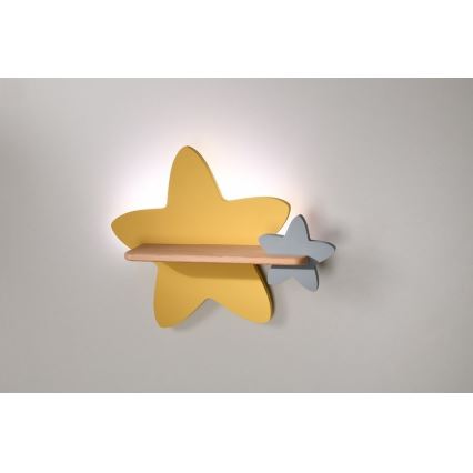 LED Barn Vägglampa med Hylla stjärna LED/5W/230V