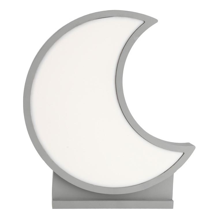 LED Barnbordslampa MOON LED/12W/230V grå