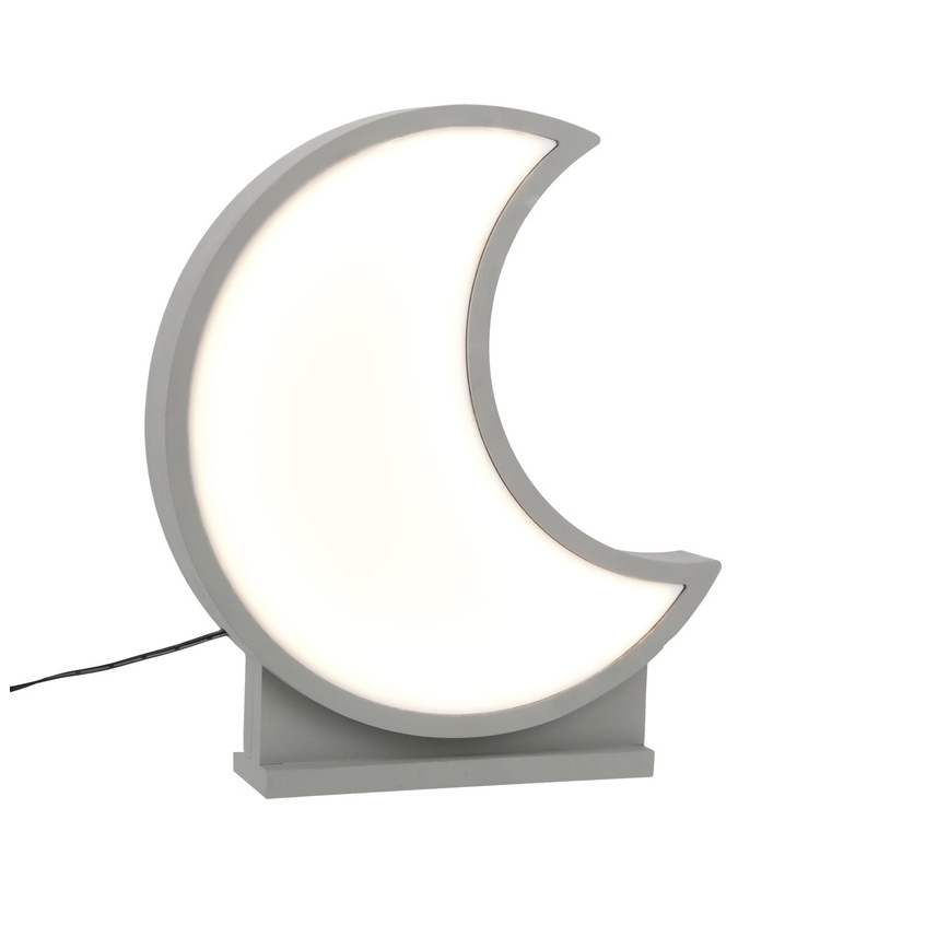 LED Barnbordslampa MOON LED/12W/230V grå