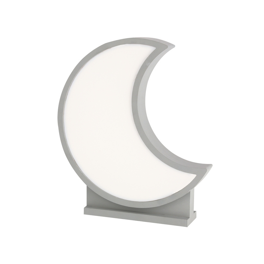 LED Barnbordslampa MOON LED/12W/230V grå