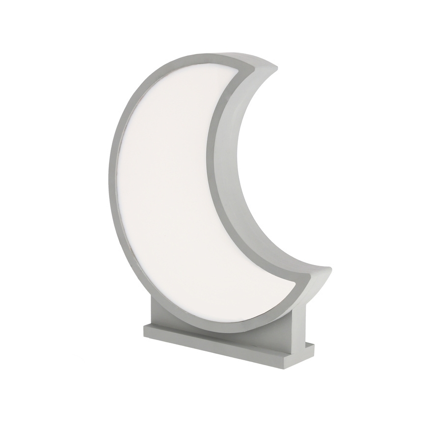 LED Barnbordslampa MOON LED/12W/230V grå