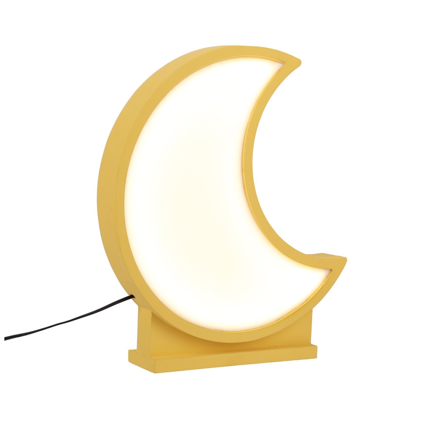 LED Barnbordslampa MOON LED/12W/230V gul