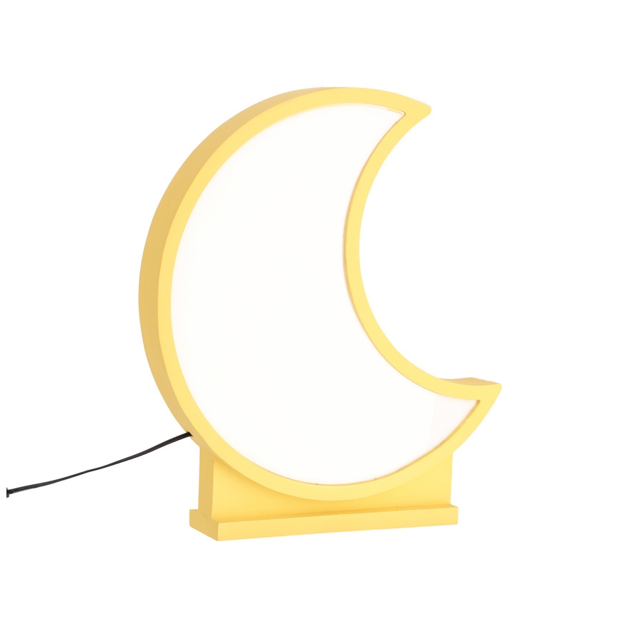 LED Barnbordslampa MOON LED/12W/230V gul