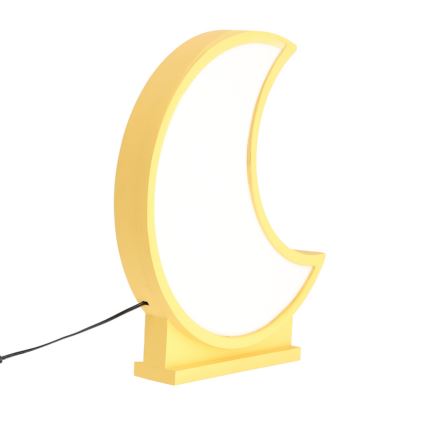 LED Barnbordslampa MOON LED/12W/230V gul