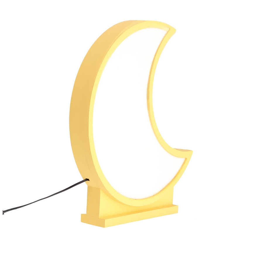 LED Barnbordslampa MOON LED/12W/230V gul