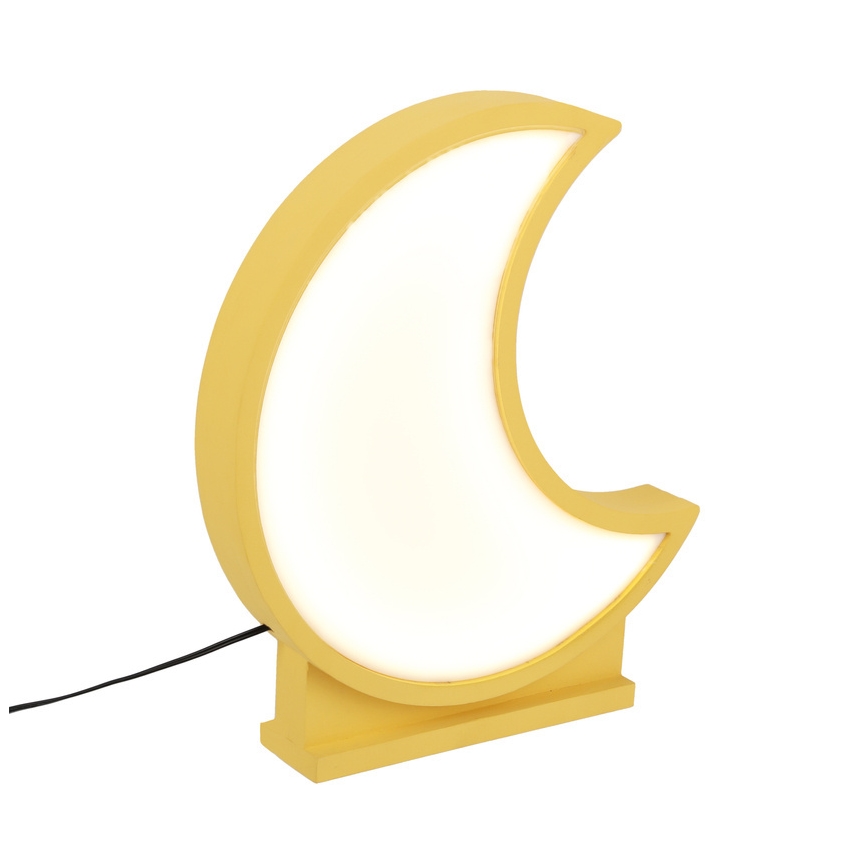 LED Barnbordslampa MOON LED/12W/230V gul