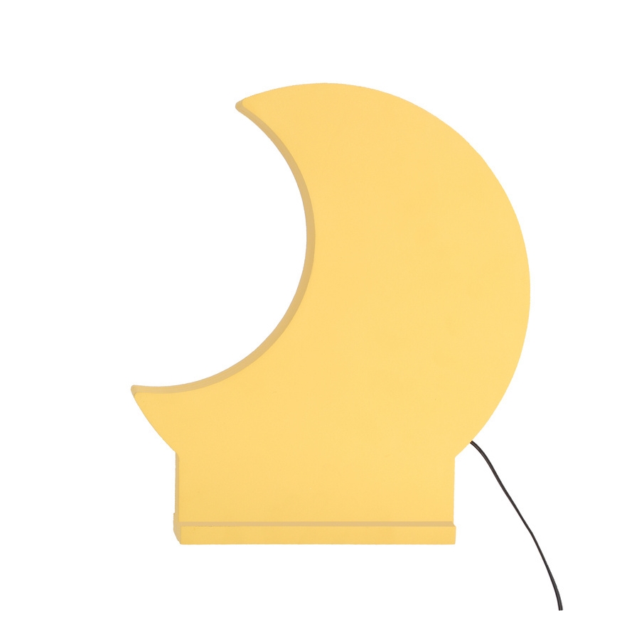 LED Barnbordslampa MOON LED/12W/230V gul