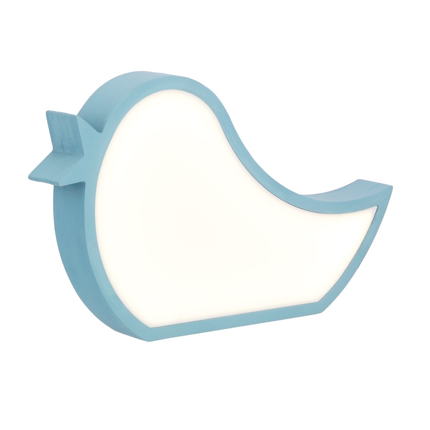 LED Barnlampa BIRD LED/12W/230V blå