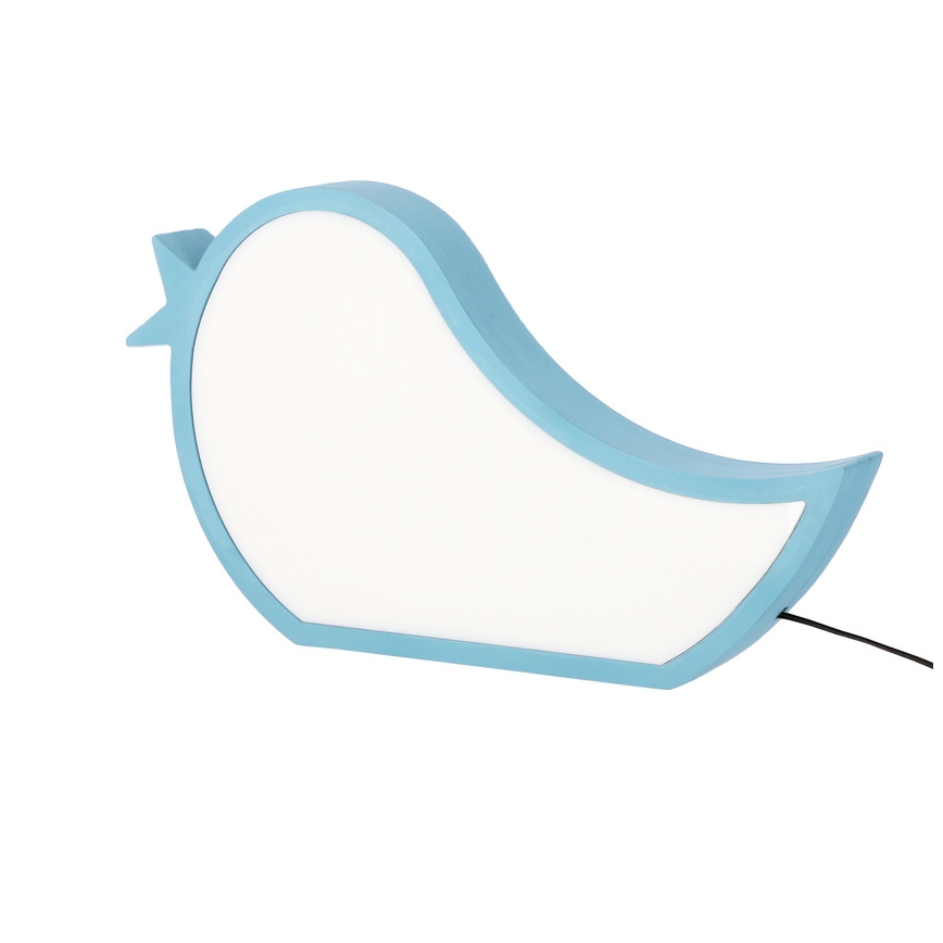 LED Barnlampa BIRD LED/12W/230V blå