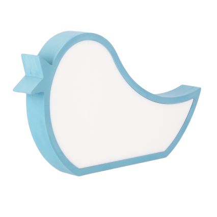 LED Barnlampa BIRD LED/12W/230V blå