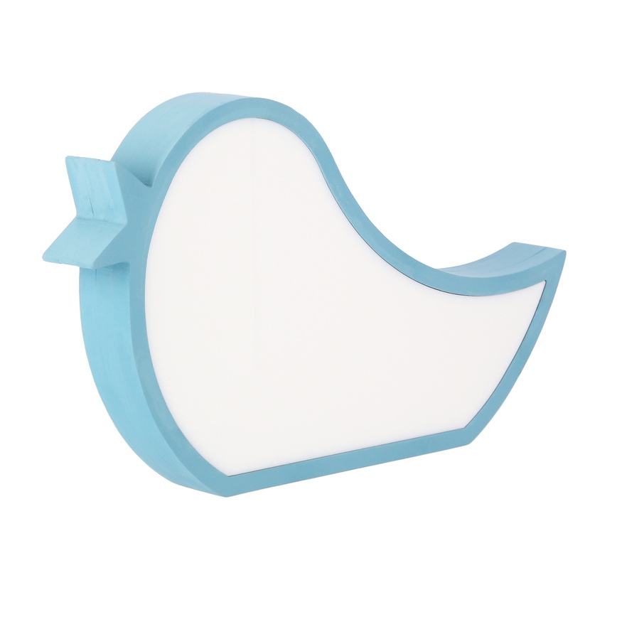 LED Barnlampa BIRD LED/12W/230V blå