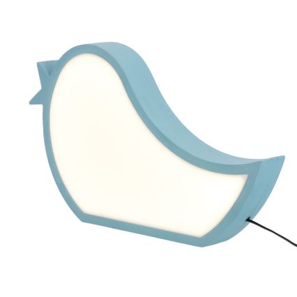 LED Barnlampa BIRD LED/12W/230V blå
