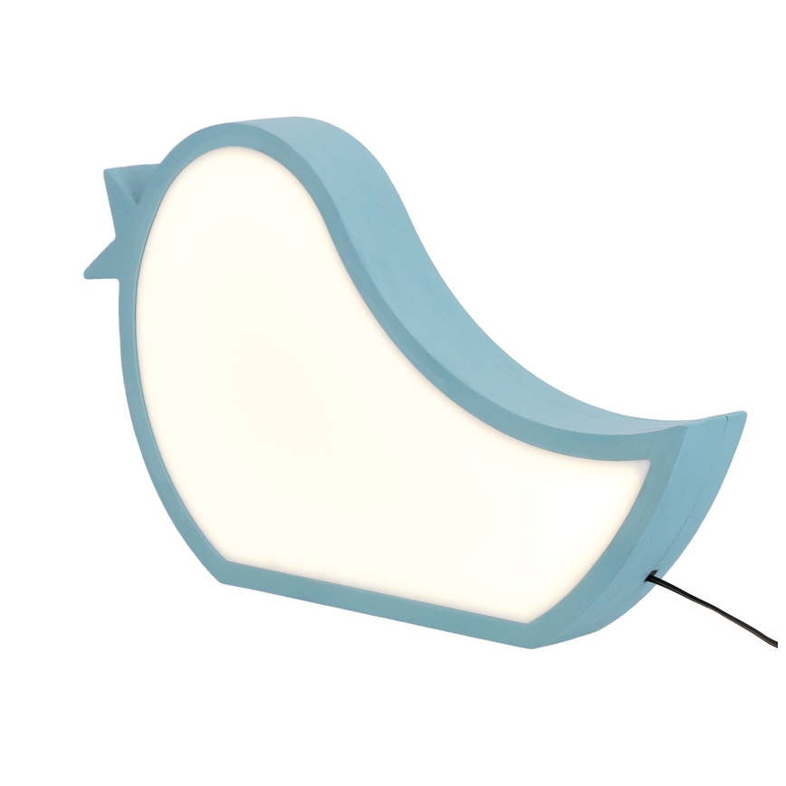 LED Barnlampa BIRD LED/12W/230V blå