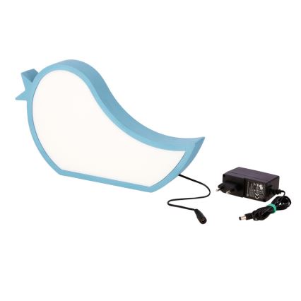 LED Barnlampa BIRD LED/12W/230V blå