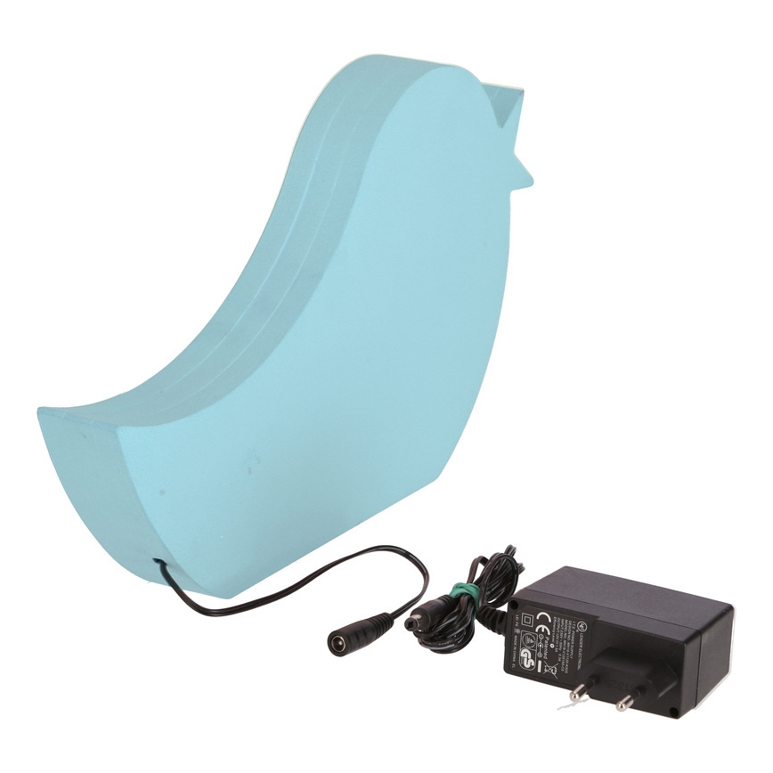 LED Barnlampa BIRD LED/12W/230V blå
