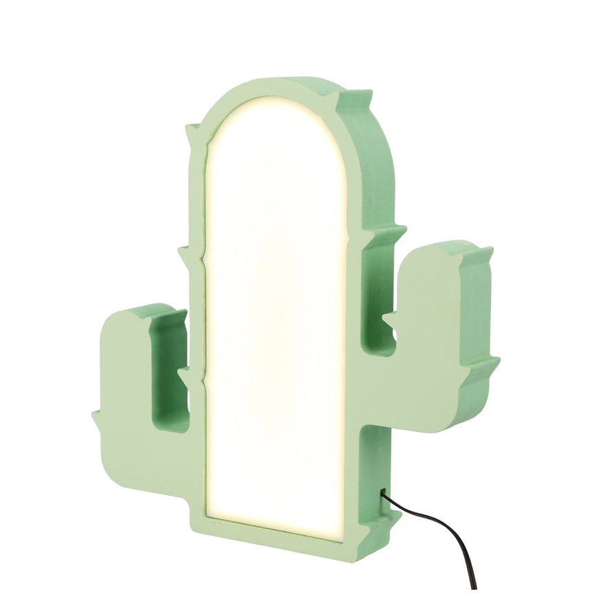 LED Barnlampa CACTUS LED/10W/230V grön