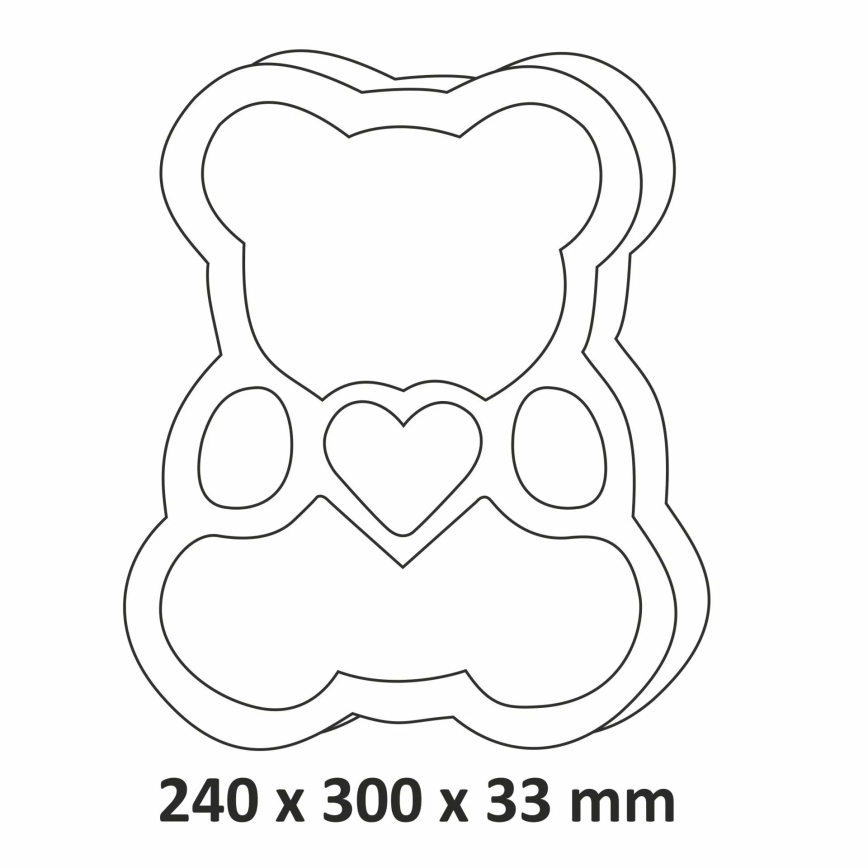 LED Barnlampa LED/2xAA blå björn
