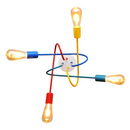 LED Barnlampa takmonterad OXFORD 4xE27/10W/230V