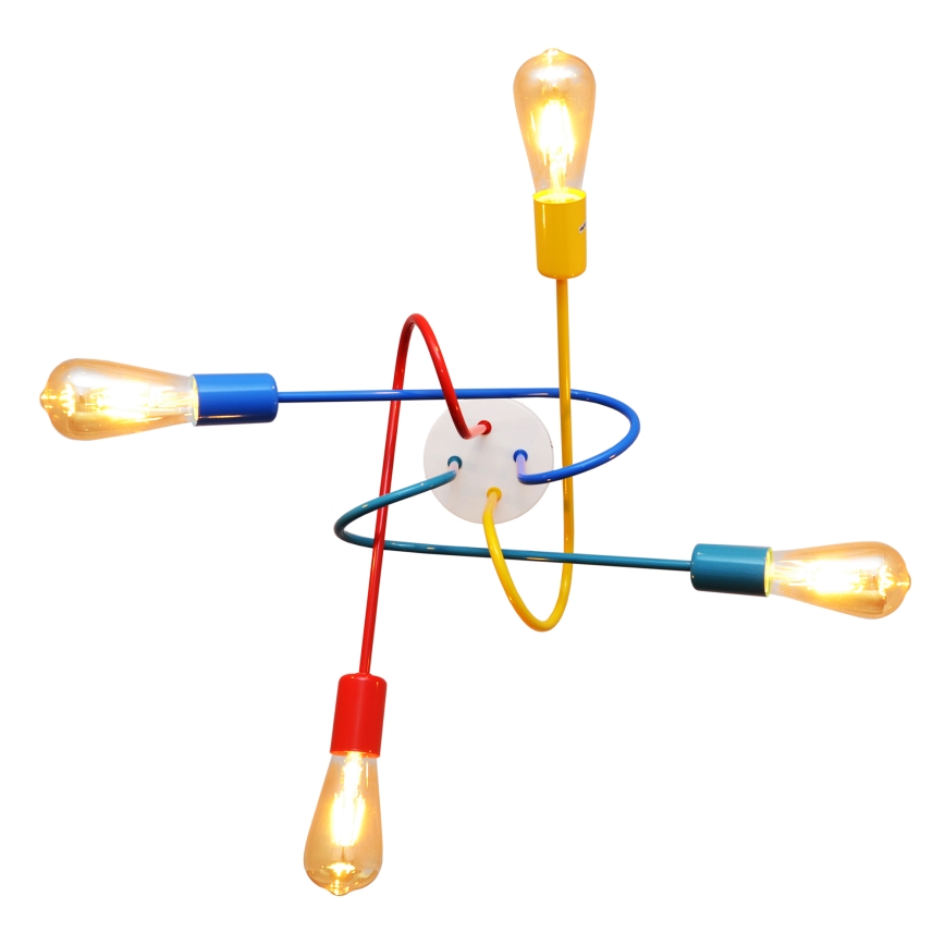 LED Barnlampa takmonterad OXFORD 4xE27/10W/230V
