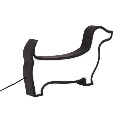 LED barns skrivbordslampa DOG LED/12W/230V svart