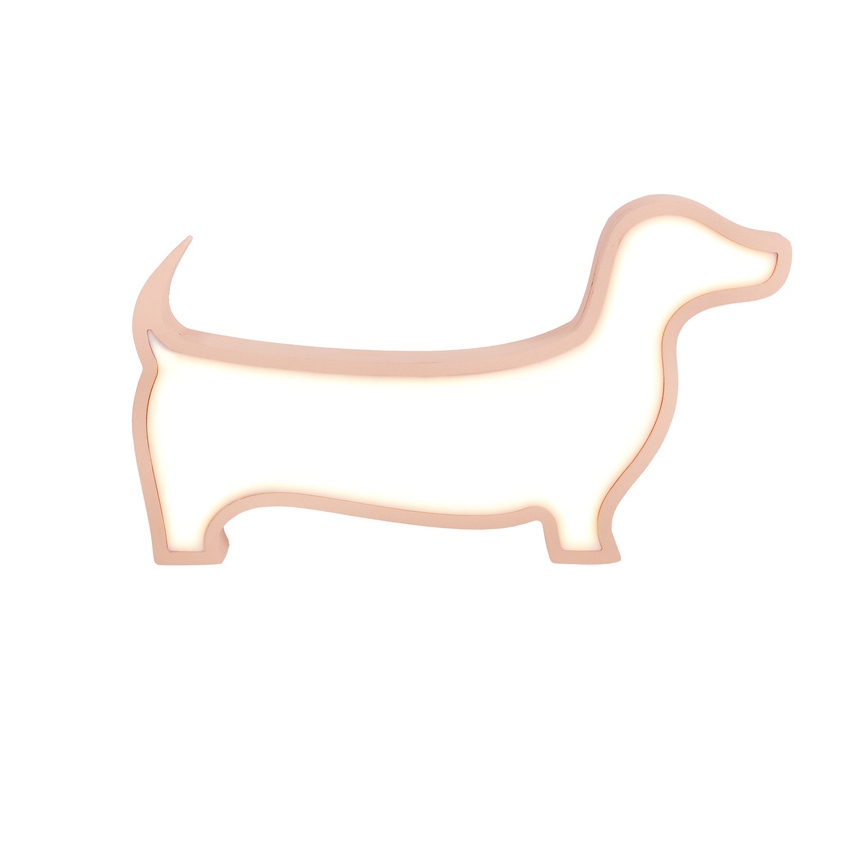 LED barnskrivbordslampa DOG LED/12W/230V rosa