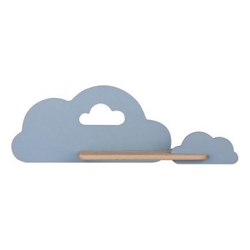 LED Barnvägglampa med hylla CLOUD LED/5W/230V blå,