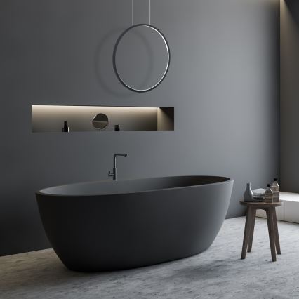 LED Bathroom ljuskrona on a string SATURNO LED/28W/230V IP44 antracit