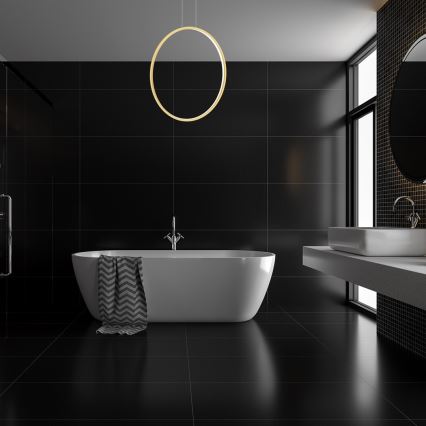 LED Bathroom ljuskrona on a string SATURNO LED/46W/230V IP44 gyllene