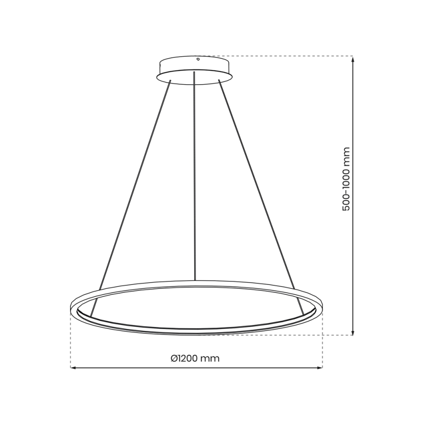 LED Bathroom ljuskrona on a string SATURNO LED/65W/230V IP44 gyllene
