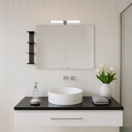 LED-belysning för badrumsspegel APA LED/6W/230V 40 cm IP44 blank krom